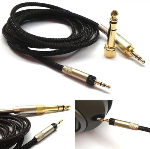 NewFantasia Replacement Braided Audio Cable for Audio Technica ATH-M50x/M40x/M70x Headphones 1.2m (4ft) thumbnail 2