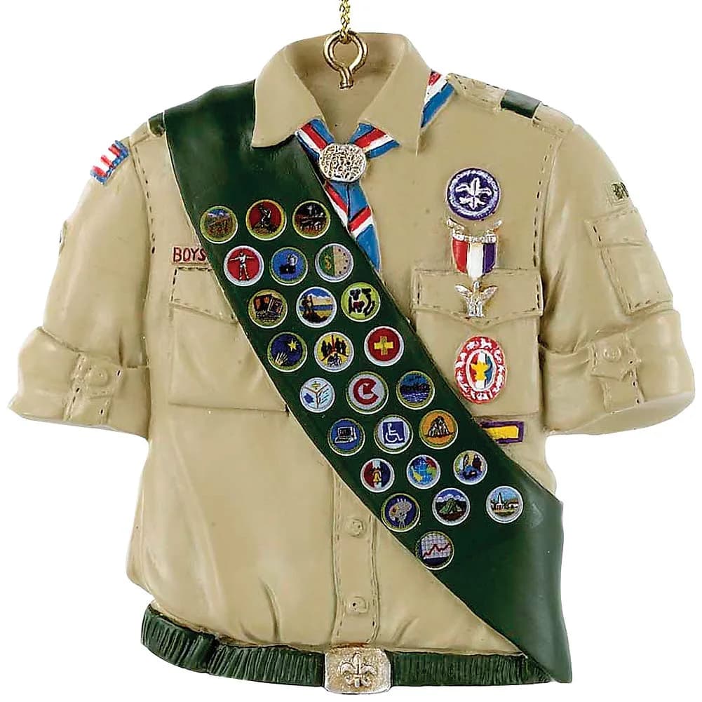 Kurt Adler Boy Scouts Of America Shirt With Sash Ornament | Christmas Tree Decoration 3in