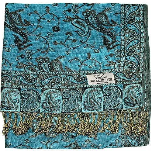 Falari Reversible Paisley Pashmina Shawl Wrap 80" x 27" | Elegant, Versatile & Light for All Seasons thumbnail 2