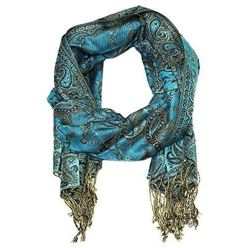Falari Reversible Paisley Pashmina Shawl Wrap 80" x 27" | Elegant, Versatile & Light for All Seasons thumbnail 3