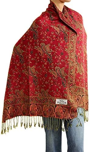 Falari Reversible Paisley Pashmina Shawl Wrap for Women | Elegant 80" x 27" Accessory thumbnail 1