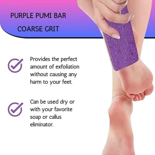 Mr. Pumice PUMI Bar Foot Callus Remover, Extra-Coarse, Purple, 4 Count | Dead Skin & Callus Smoother thumbnail 7