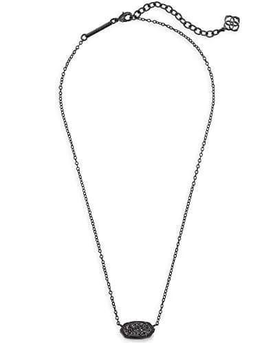 Kendra Scott Elisa Pendant Necklace for Women, Gunmetal, Black Drusy | Signature Style for Daily Wear thumbnail 2