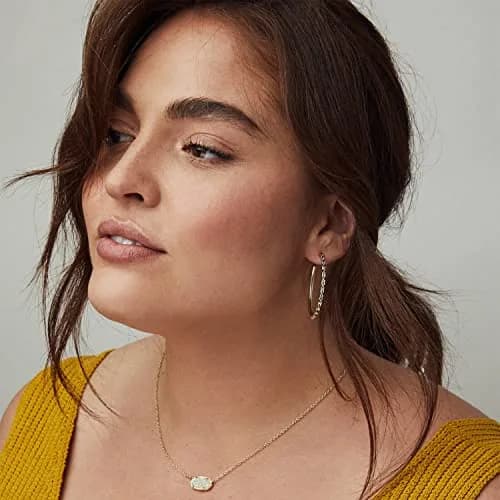 Kendra Scott Elisa Pendant Necklace for Women, 14k Gold-Plated, Black | Signature Signature Shape, Everyday Wear thumbnail 4