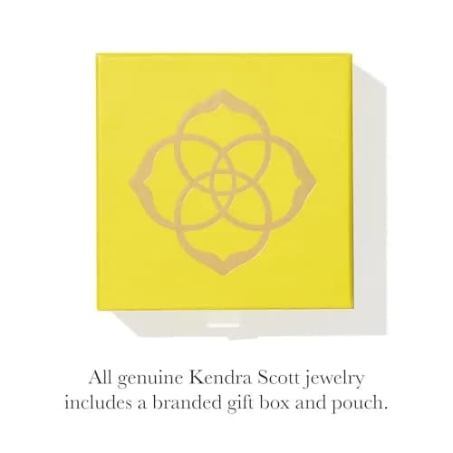 Kendra Scott Elisa Pendant Necklace for Women, 14k Gold-Plated, Black | Signature Signature Shape, Everyday Wear thumbnail 3