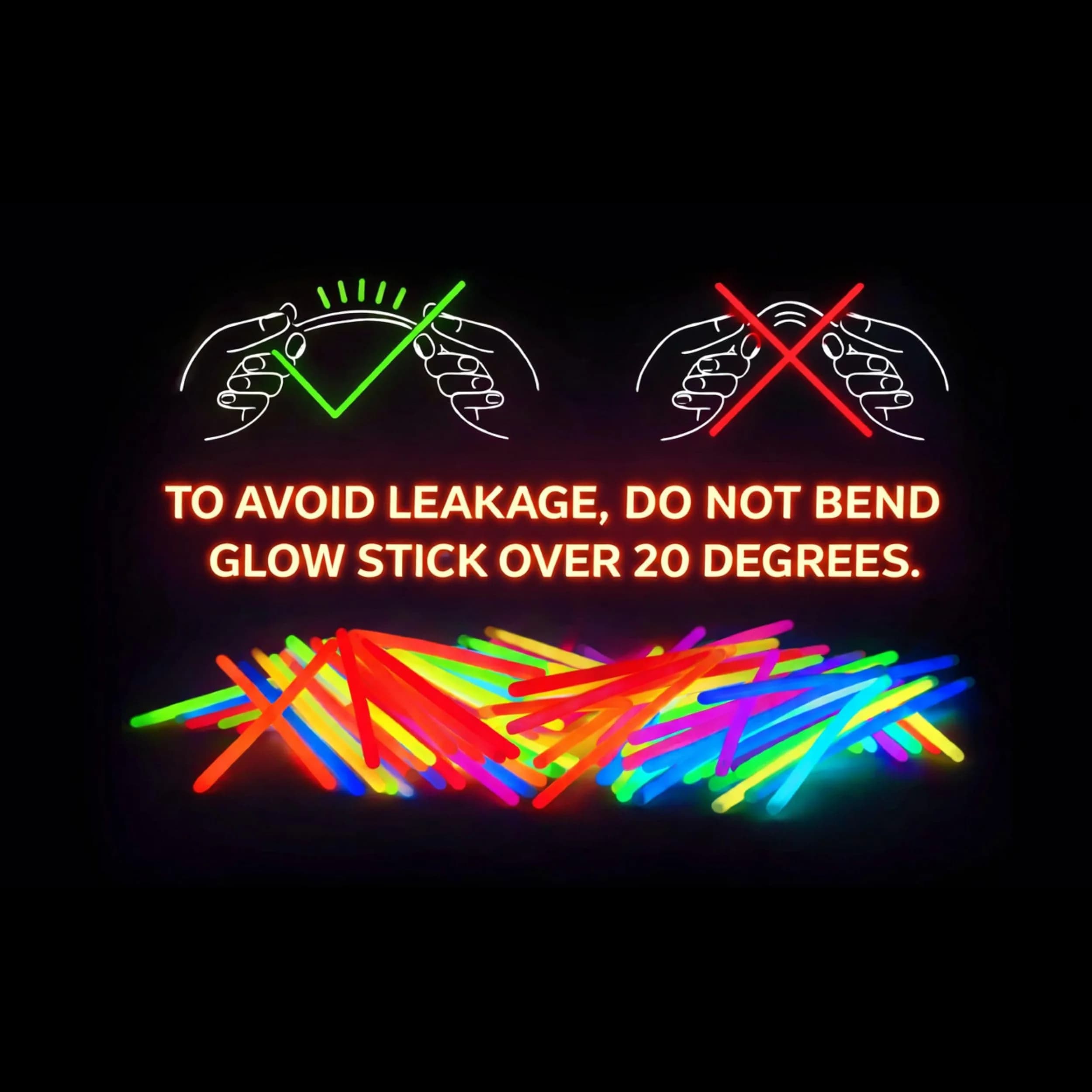 PartySticks 100pk Glow Sticks Assorted Colors Value Pack | Bright Multi-Color Party Favors - view 3