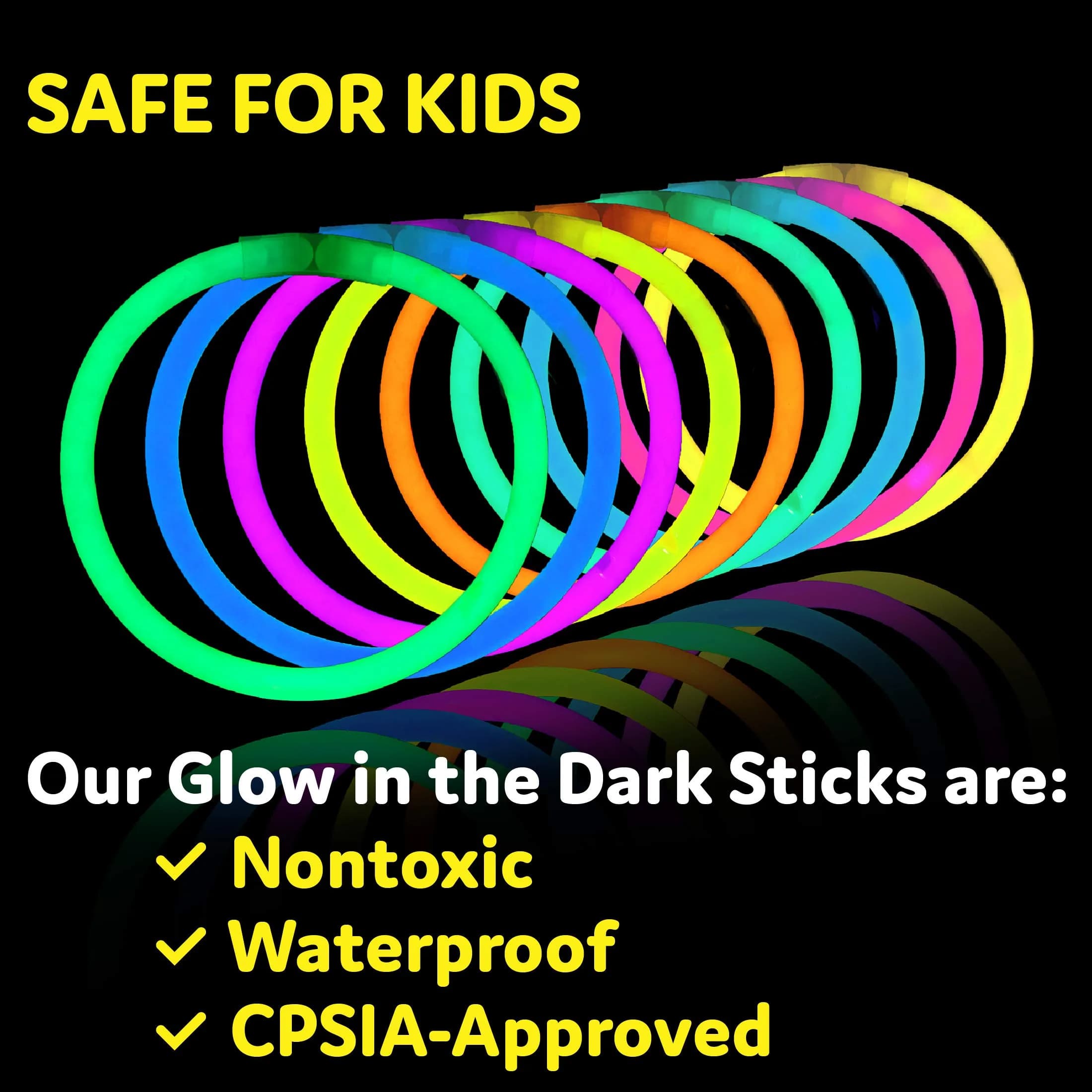 PartySticks 100pk Glow Sticks Assorted Colors Value Pack | Bright Multi-Color Party Favors - view 6
