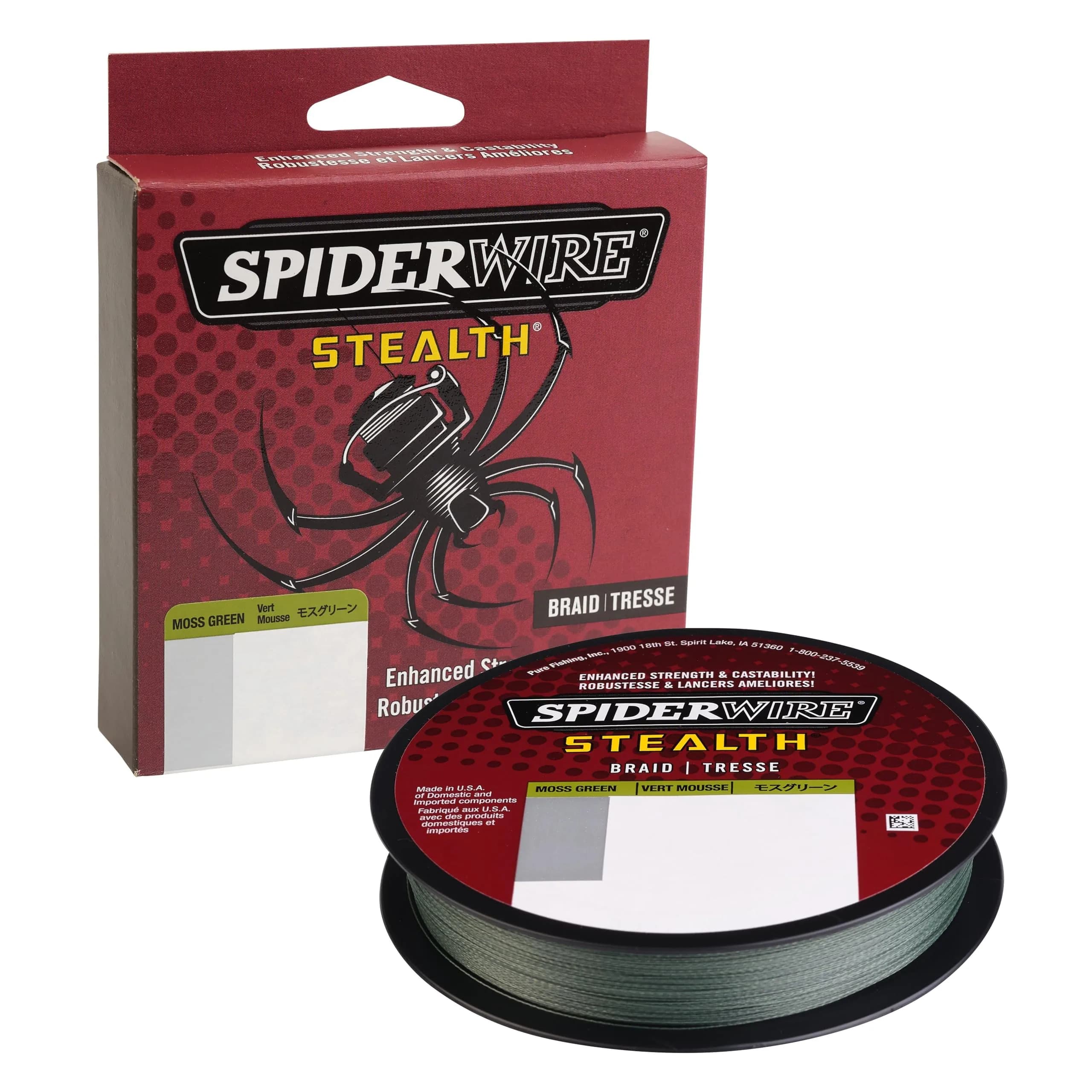 SpiderWire Stealth Superline Moss Green 15lb (6.8kg) 300yd (274m) Braided Fishing Line | High Strength Per Diameter - main product image
