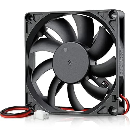 GDSTIME 80mm x 80mm x 15mm 12V Brushless DC Cooling Computer Case Fan 2Pin | 2700 RPM, 32.8 CFM, 27.8 dBA, 1.76 oz thumbnail 1
