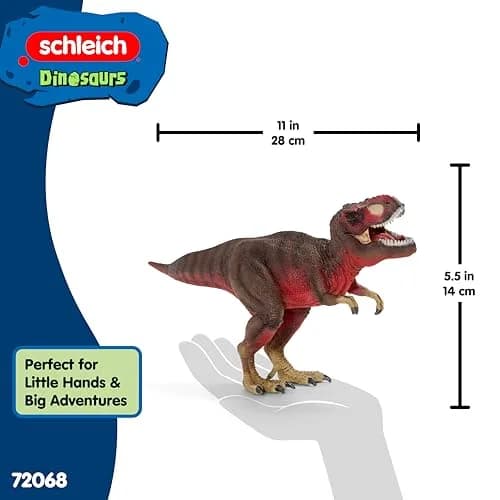 Schleich Red Tyrannosaurus Rex Dino Figurine 11.5cm (4.5in) | ASTM-Tested Toy for Kids 4+ thumbnail 6