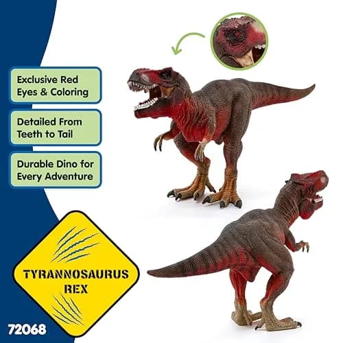 Schleich Red Tyrannosaurus Rex Dino Figurine 11.5cm (4.5in) | ASTM-Tested Toy for Kids 4+ thumbnail 2