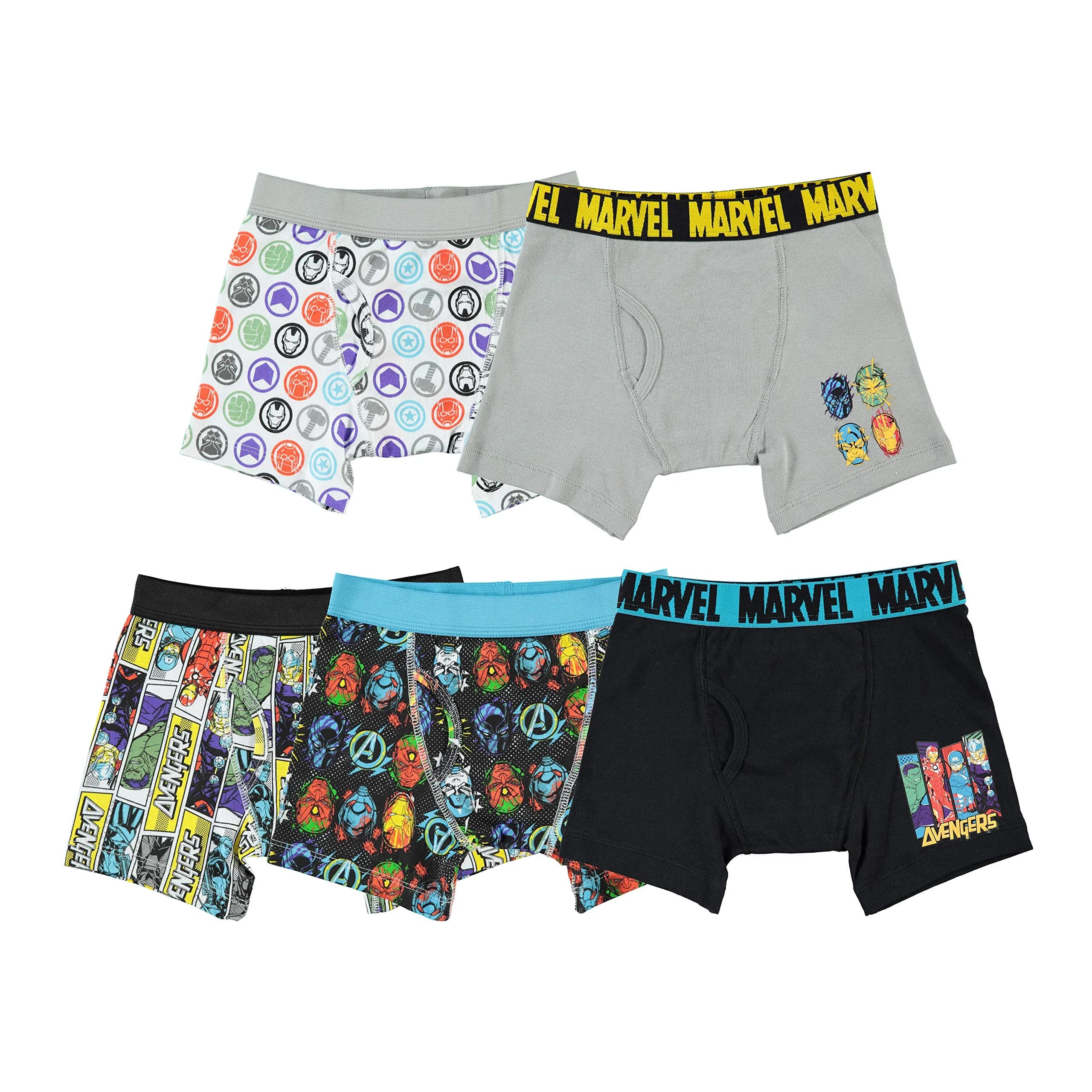Marvel Avengers Boxer Briefs in assorted Prints Size 6 | Fun & Comfortable for Kids