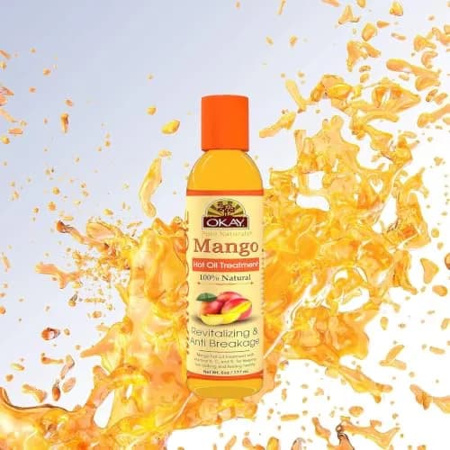 OKAY Mango Hot Oil Treatment 5.98 Fl Oz | Moisturizes & Prevents Breakage, Silicone & Paraben Free, Made in USA thumbnail 5