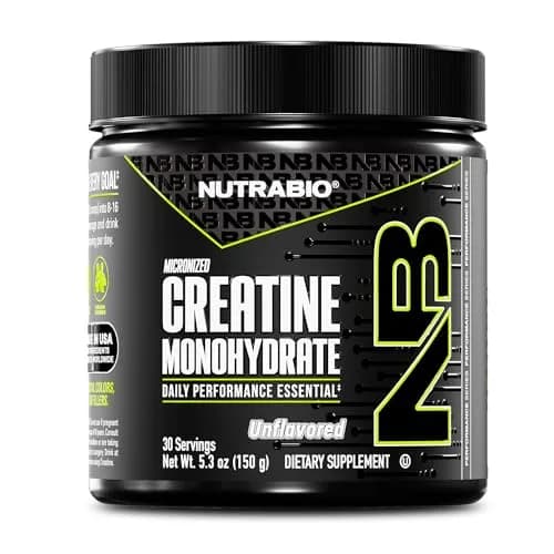 NutraBio Pure Micronized Creatine Monohydrate Powder Supplement, Unflavored (150 g) | Supports Muscle Energy & Recovery thumbnail 1