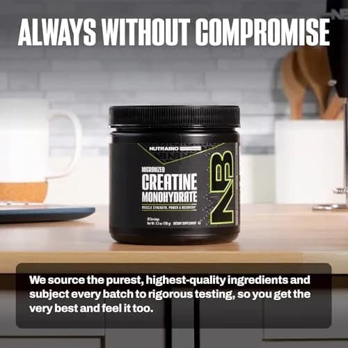 NutraBio Pure Micronized Creatine Monohydrate Powder Supplement, Unflavored (150 g) | Supports Muscle Energy & Recovery thumbnail 5