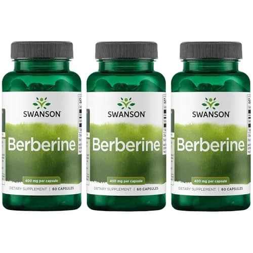 Swanson Berberine HCl Metabolic Health 400 mg Vegan Capsules | 180 Count (Pack of 3) thumbnail 1