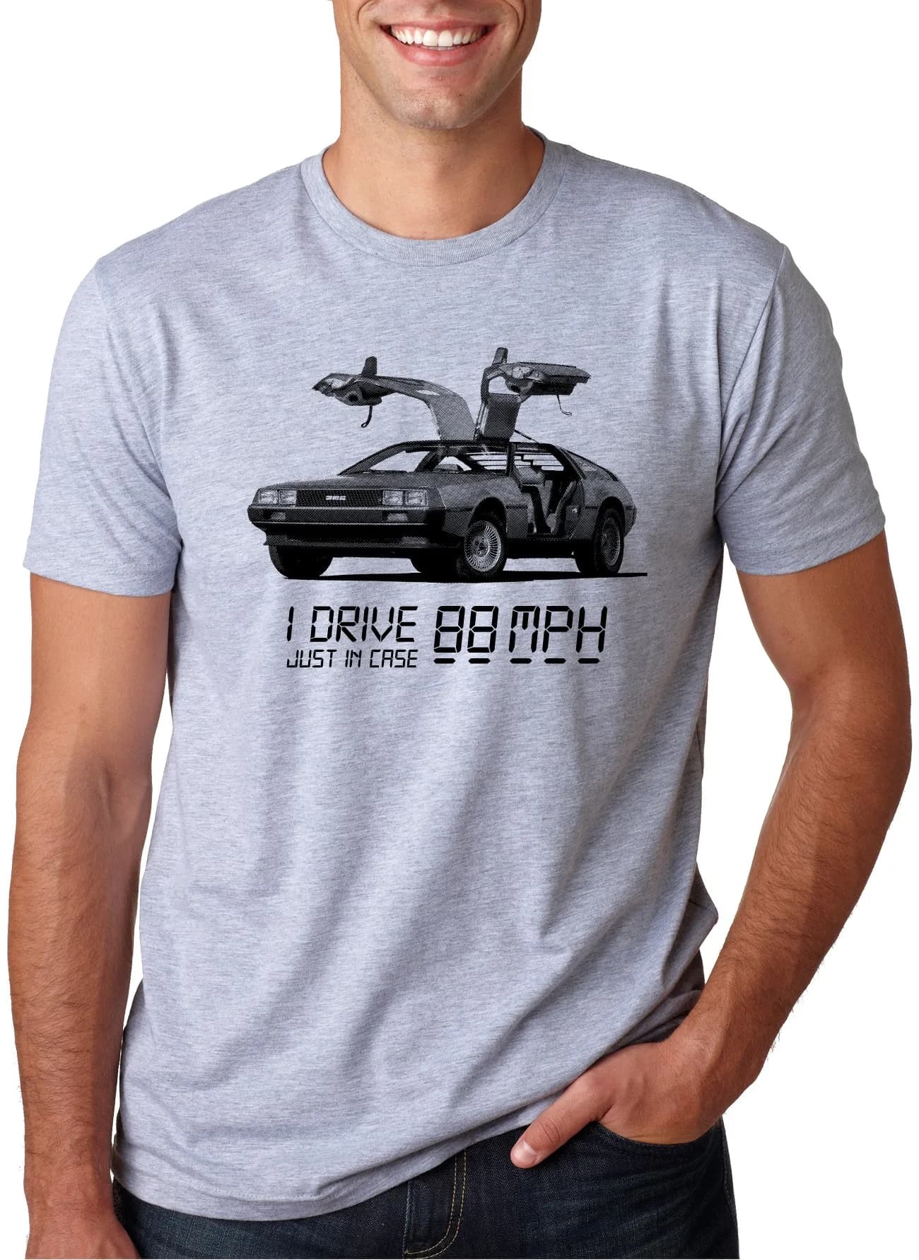 Crazy Dog T-Shirts I Drive 88 Miles Per Hour Graphic Tee | Vintage 80s Funny T Shirt for Men