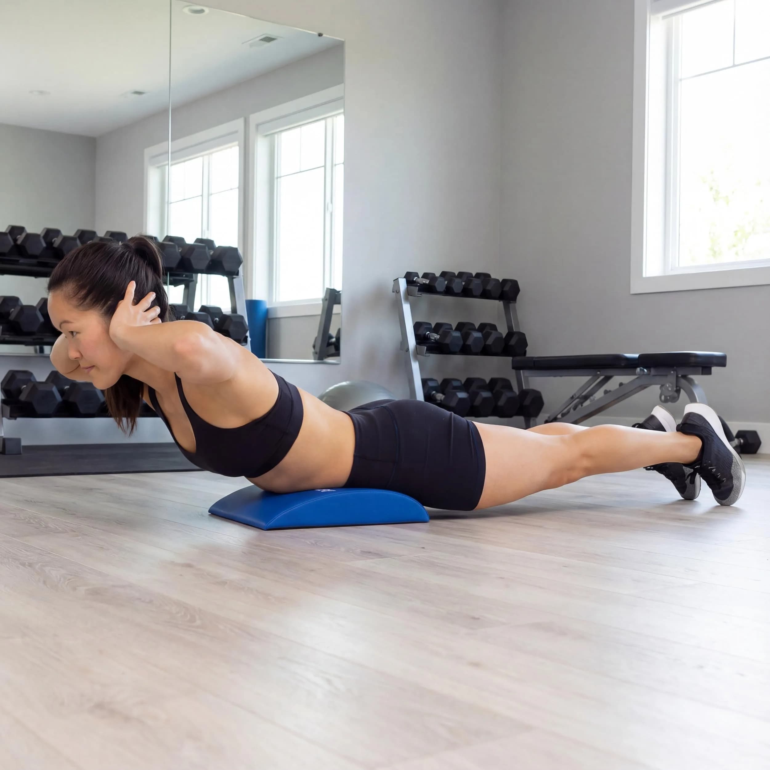 ProsourceFit Abdominal Mat 15x12, High Density Core Trainer for Workouts, Conditioning, Posture Support, and Crunch Exercises; Home Fitness Equipment, Blue - view 5