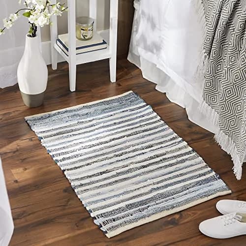 DII Chindi Home Collection Handwoven Multicolor Area Rag Rug, 0.61m x 0.91m | Trendy Cotton Rug for Home (70-120 chars) thumbnail 5