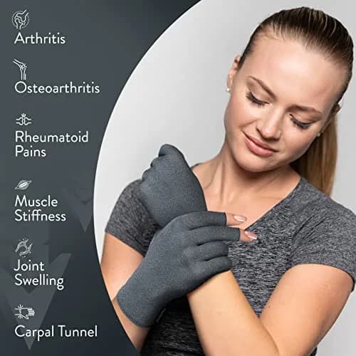 Medipaq Compression Gloves Large - Fingerless for Women & Men | Pain Relief & Support thumbnail 4