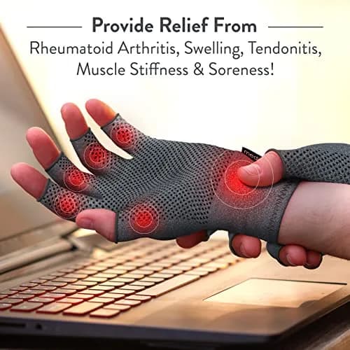 Medipaq Compression Gloves Large - Fingerless for Women & Men | Pain Relief & Support thumbnail 5