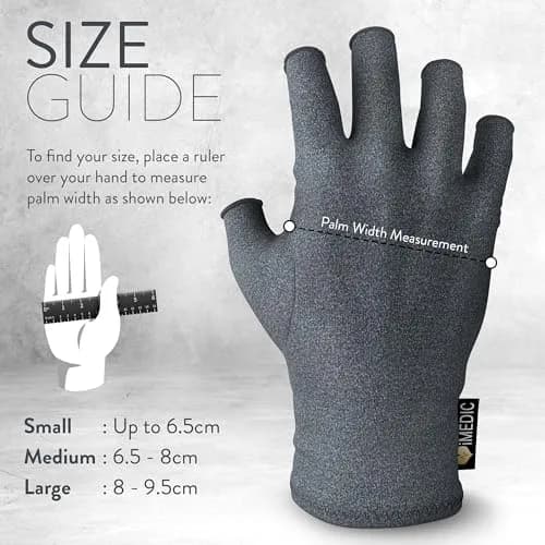 Medipaq Compression Gloves Large - Fingerless for Women & Men | Pain Relief & Support thumbnail 6