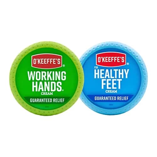 O'Keeffe's Working Hands Hand Cream & Healthy Feet Foot Cream Combo Pack 100.6g (3.4 oz + 3.2 oz) | Intensive Dry Skin Repair thumbnail 1