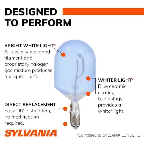 SYLVANIA SilverStar Mini Bulb 7443 | Whiter Light, Long-Lasting, 12V 24.98W thumbnail 4