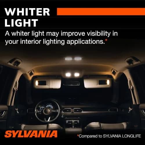 SYLVANIA SilverStar Mini Bulb 7443 | Whiter Light, Long-Lasting, 12V 24.98W thumbnail 6