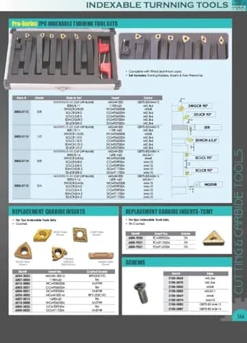 HHIP 2002-0013 7 Piece 1/2 Inch Indexable Cut Off & Turning Tool Set | Carbide Inserts & Multi-Purpose thumbnail 6