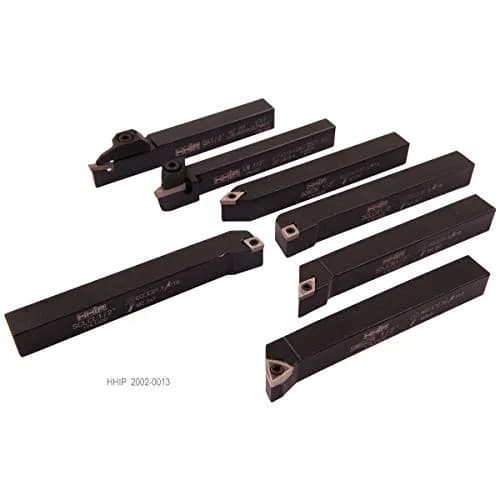 HHIP 2002-0013 7 Piece 1/2 Inch Indexable Cut Off & Turning Tool Set | Carbide Inserts & Multi-Purpose thumbnail 3