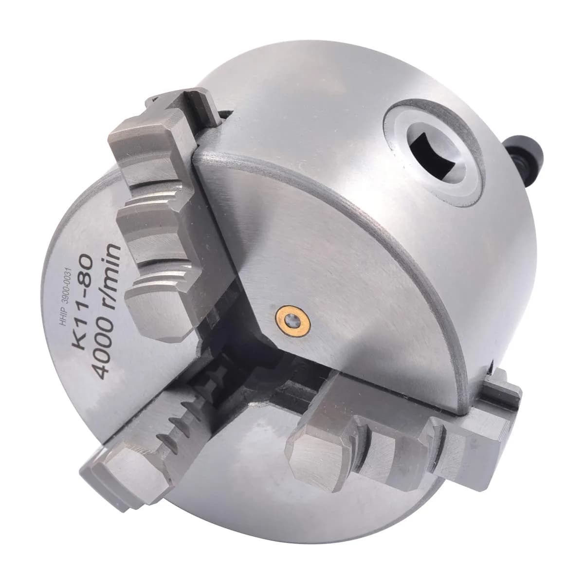 HHIP 3900-0031 3 Inch 3-Jaw Lathe Chuck, Plain Back | High-Quality Semi-Steel, Hardened & Ground - main product image