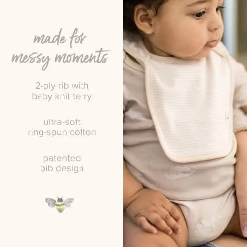 Burt's Bees Baby Bibs, Unisex 100% Organic Cotton | Teething Drool Bibs for 0-24 Months thumbnail 5