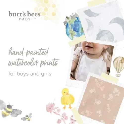 Burt's Bees Baby Bibs, Unisex 100% Organic Cotton | Teething Drool Bibs for 0-24 Months thumbnail 7