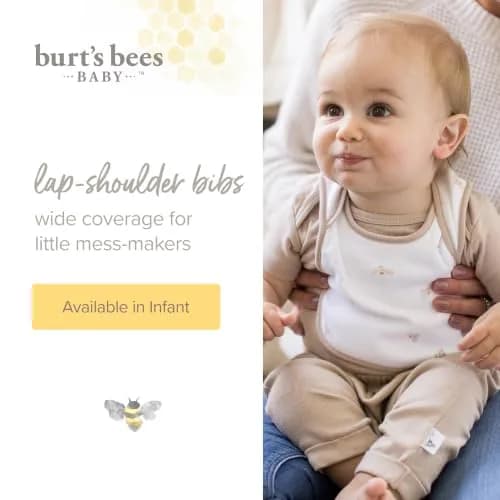 Burt's Bees Baby Bibs, Unisex 100% Organic Cotton | Teething Drool Bibs for 0-24 Months thumbnail 2