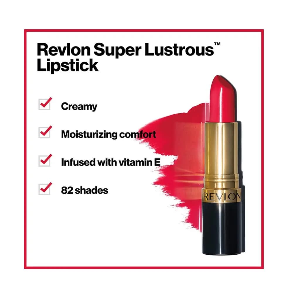 Revlon Super Lustrous Lipstick Creamy Formula Really Red (006) 4.4ml (0.15 oz) | Hydrating Color - view 3