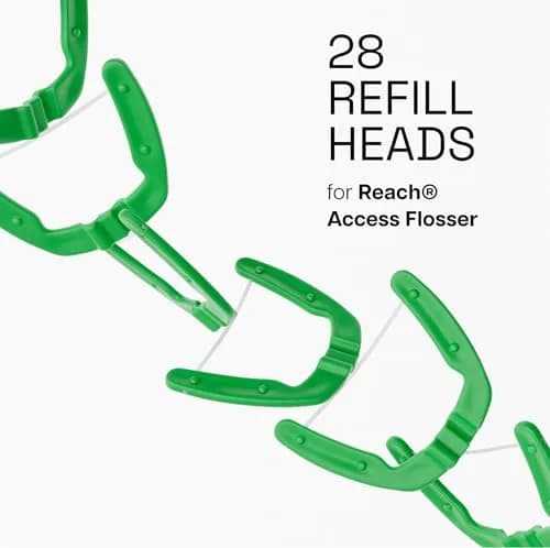 REACH Ultraclean Access Flosser Refill Heads Mint 28 Count (Pack of 6) | Dentist Recommended Brand for Hard to Reach Areas — Mint Refill