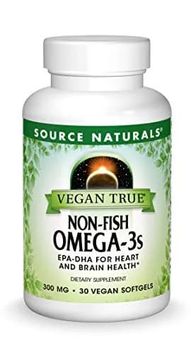 Source Naturals Vegan True Non-Fish Omega-3s 300mg 30 Softgels | EPA & DHA for Brain Health Support thumbnail 1