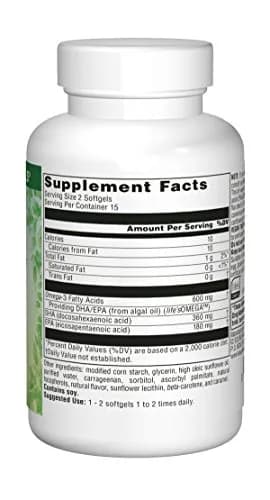 Source Naturals Vegan True Non-Fish Omega-3s 300mg 30 Softgels | EPA & DHA for Brain Health Support thumbnail 4