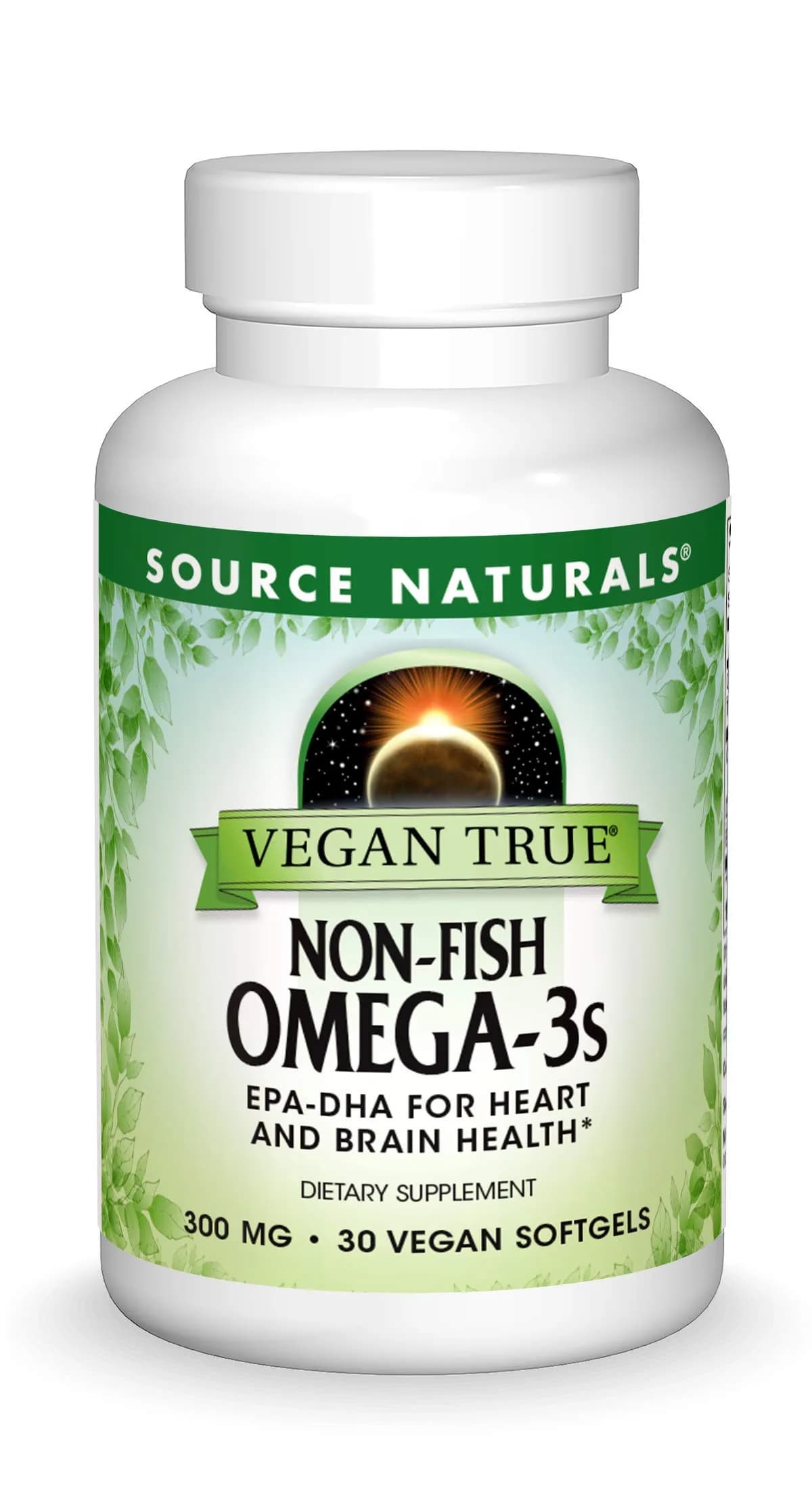 Source Naturals Vegan True Non-Fish Omega-3s 300mg 30 Softgels | EPA & DHA for Brain Health Support - main product image