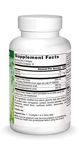 Source Naturals Vegan True Non-Fish Omega-3s 300mg 30 Softgels | EPA & DHA for Brain Health Support thumbnail 3