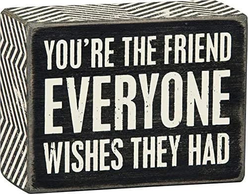 Primitives by Kathy "Everyone Wishes" Box Sign 10cm (4" x 3") | Authentic USA Import thumbnail 1