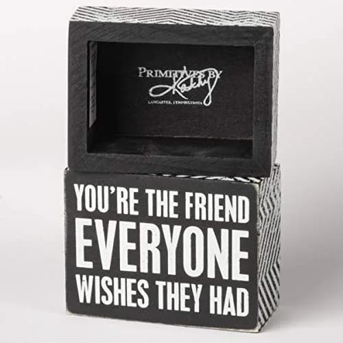 Primitives by Kathy "Everyone Wishes" Box Sign 10cm (4" x 3") | Authentic USA Import thumbnail 2