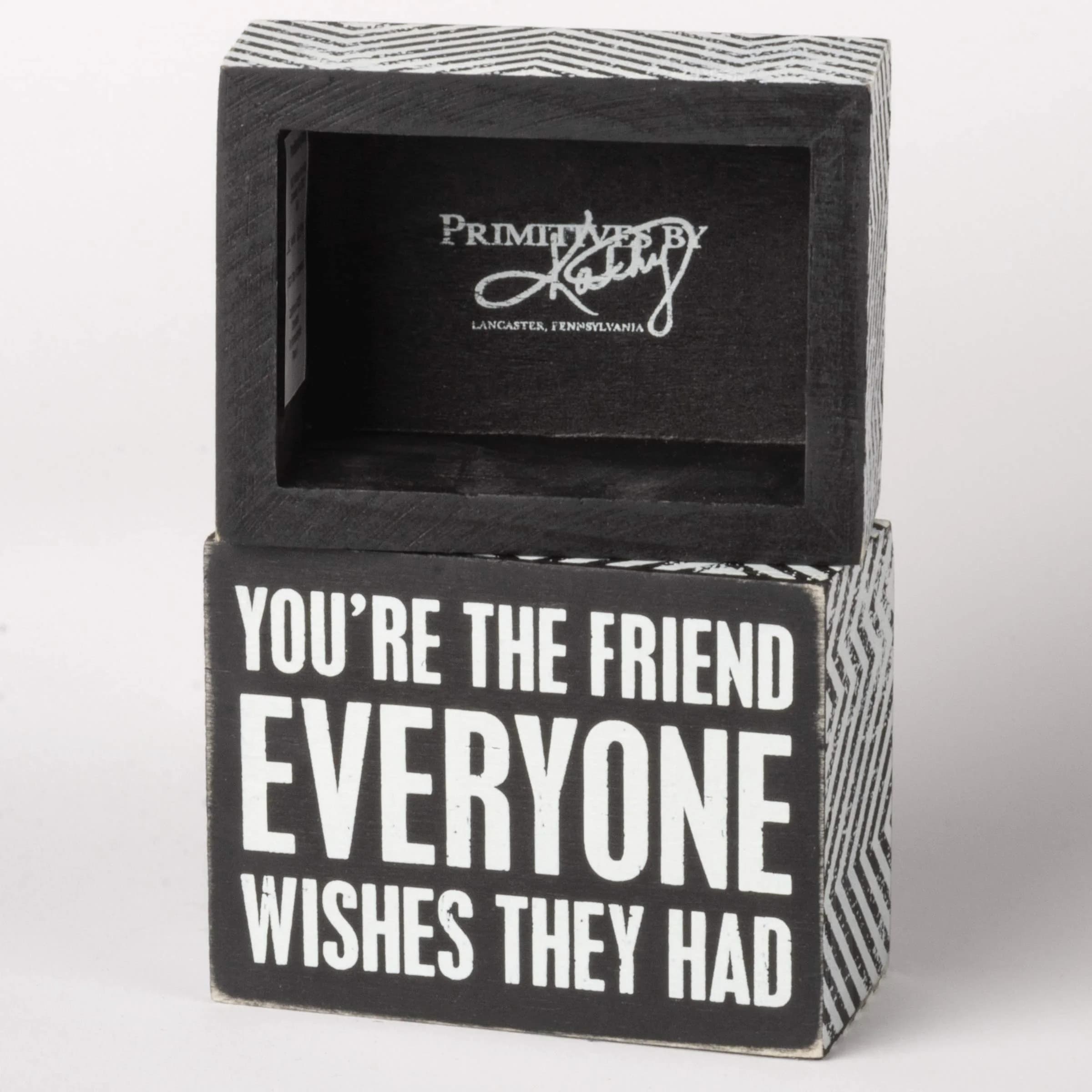 Primitives by Kathy "Everyone Wishes" Box Sign 10cm (4" x 3") | Authentic USA Import - view 2