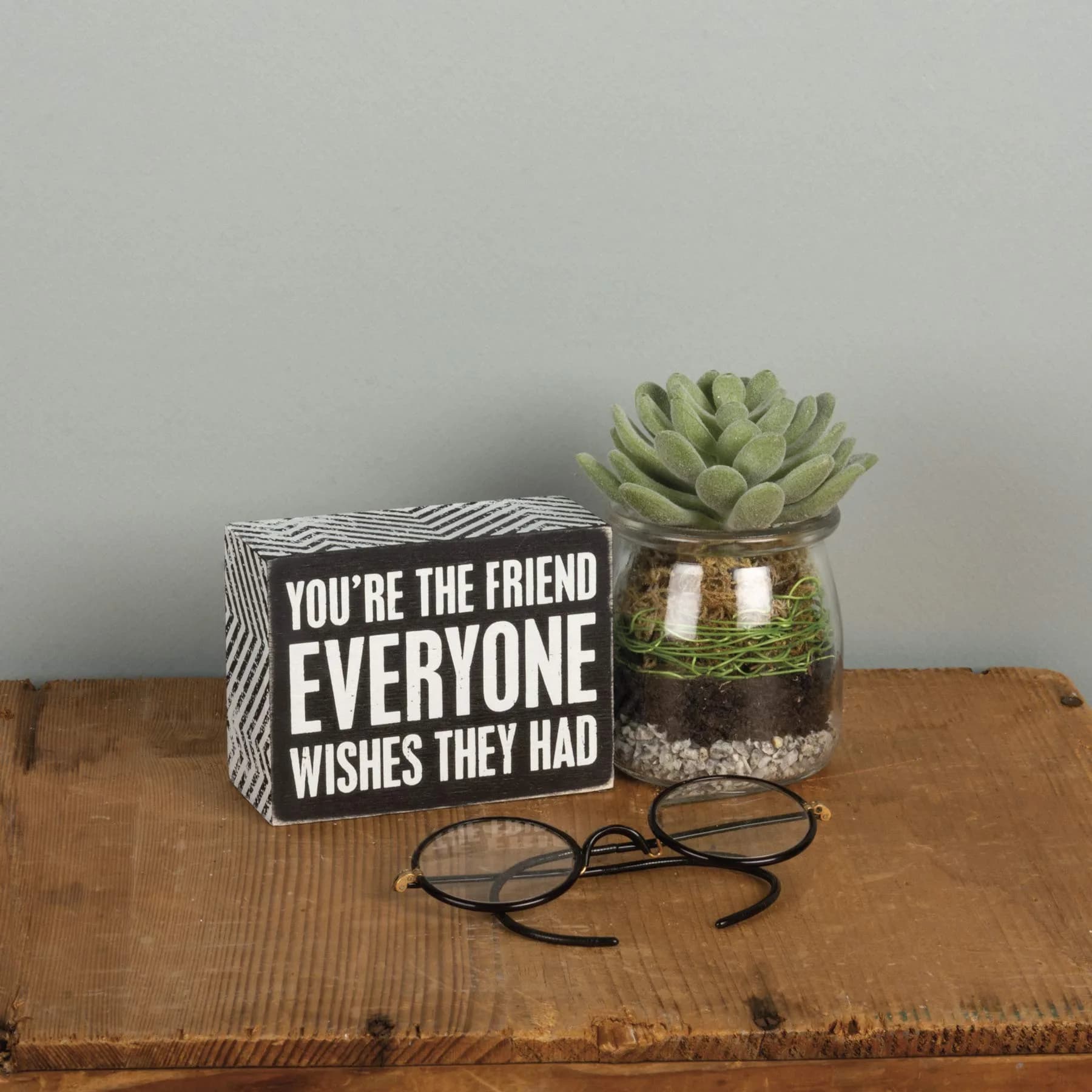 Primitives by Kathy "Everyone Wishes" Box Sign 10cm (4" x 3") | Authentic USA Import - view 3