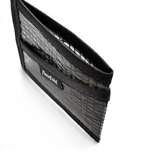 Flowfold Recycled Sailcloth Wallets - 3 Pocket Card Holder Slim Wallet Made in USA (Black Sailcloth) | Minimalist, Durable & Water-Resistant thumbnail 8