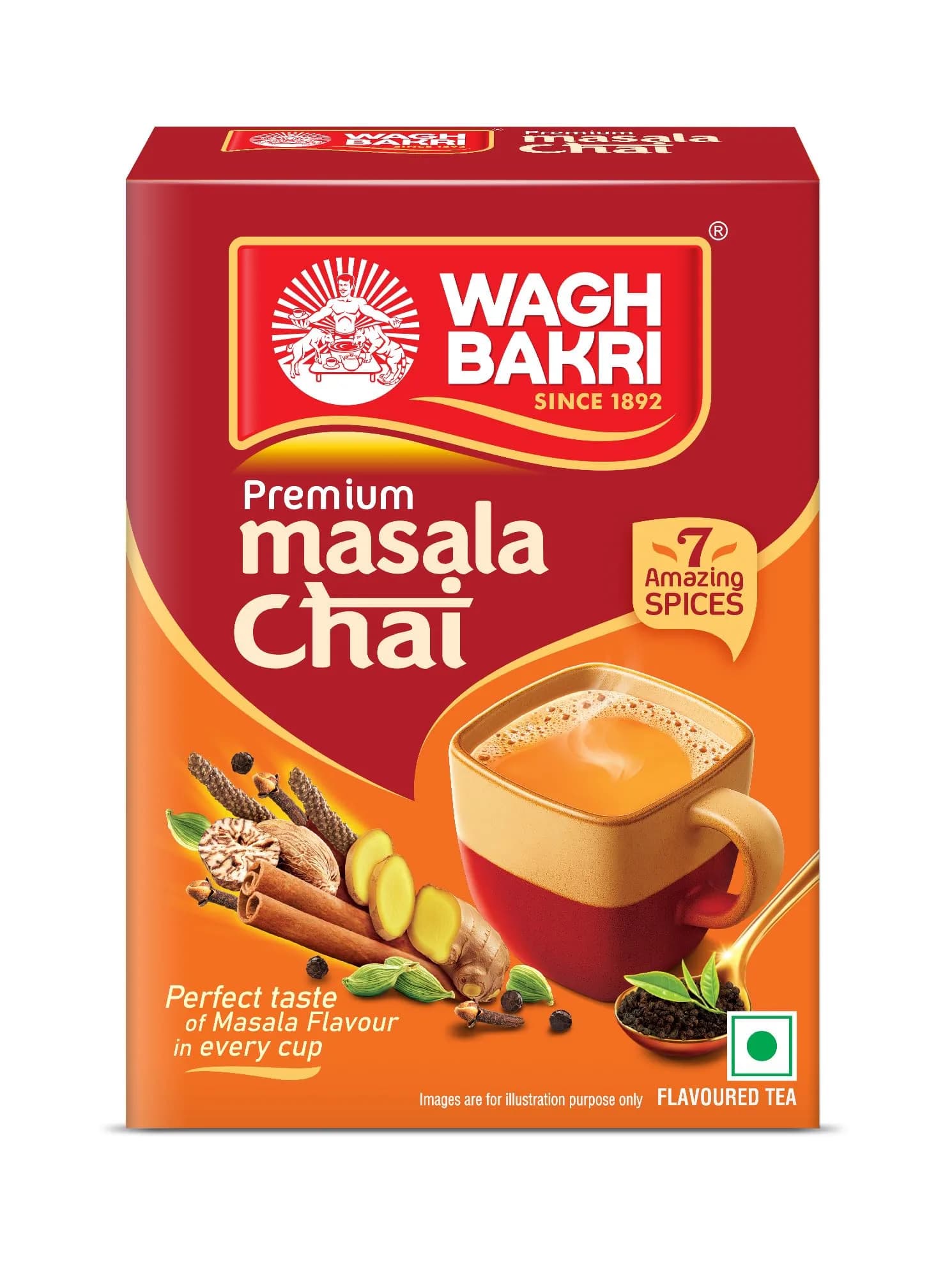 Wagh Bakri Masala Chai Spiced Tea 250g (8.8 oz) | Blend of 7 Refreshing Spices