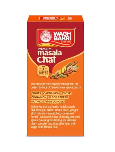 Wagh Bakri Masala Chai Spiced Tea 250g (8.8 oz) | Blend of 7 Refreshing Spices thumbnail 7