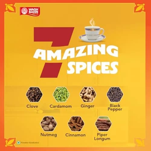 Wagh Bakri Masala Chai Spiced Tea 250g (8.8 oz) | Blend of 7 Refreshing Spices thumbnail 3
