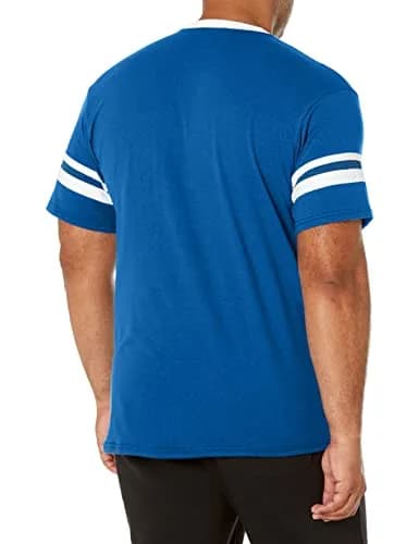 Augusta Sportswear Mens Sleeve Stripe Jersey 3X-Large | Contrast Sleeve Stripes, V-Neck, 50/50 Polyester Cotton thumbnail 2